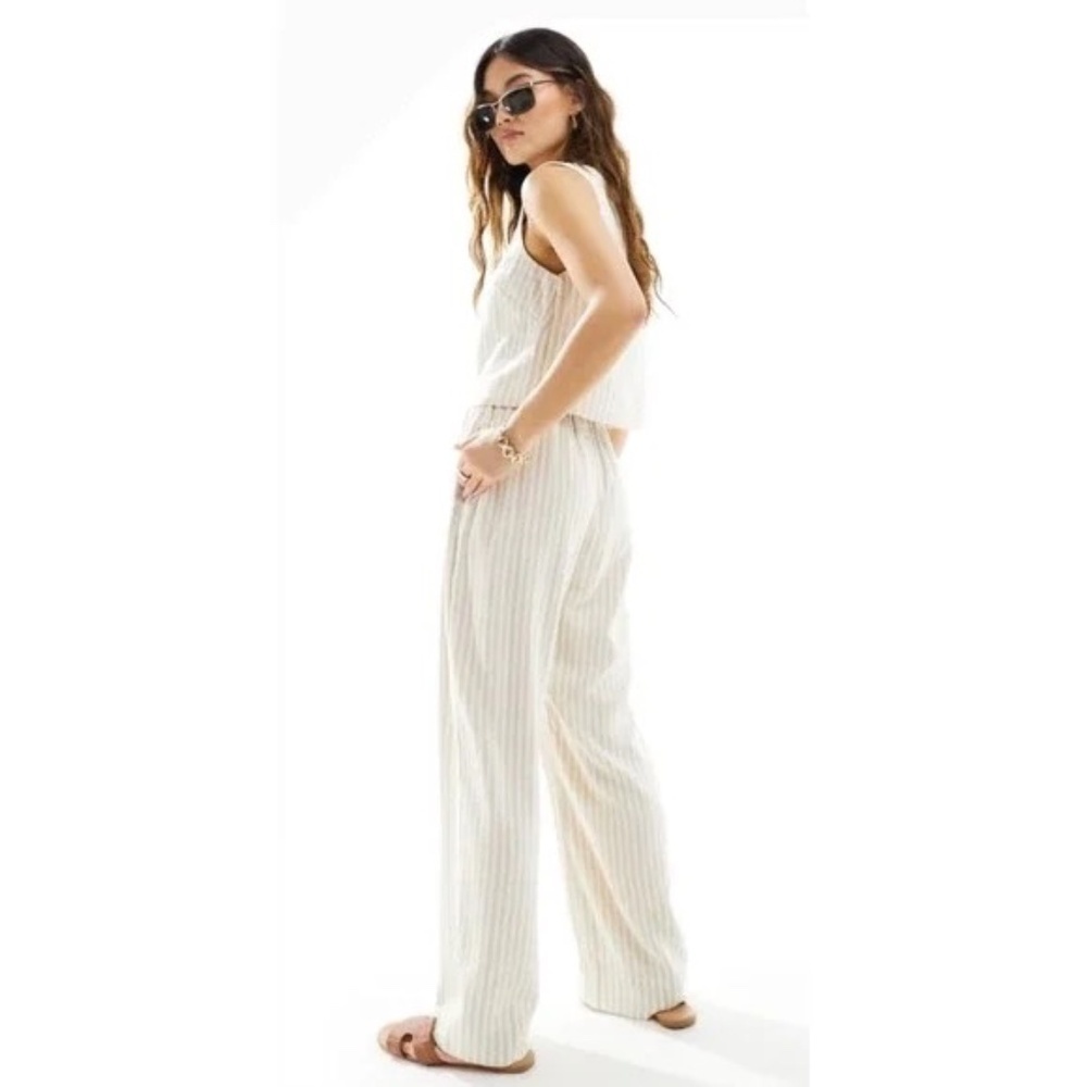 Abercrombie & Fitch Striped Wide Leg Pants, Small, Like New